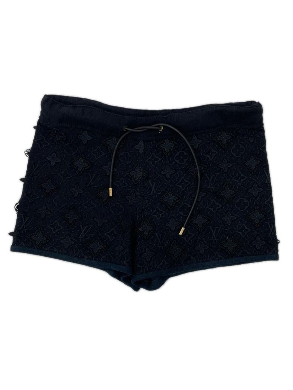 Louis Vuitton Monogram Navy Knit Shorts XS